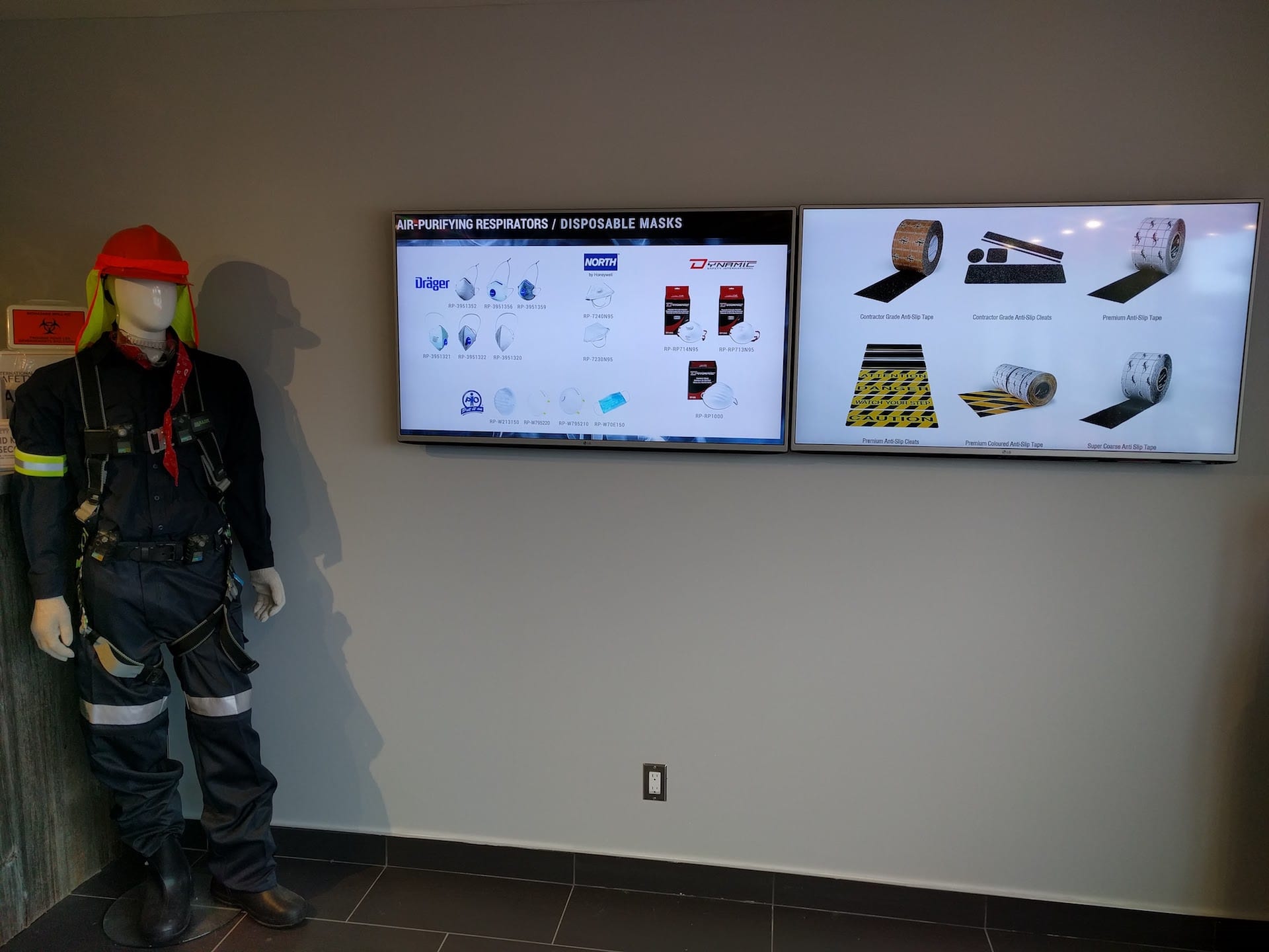 Digital signage for showrooms and manufacturing