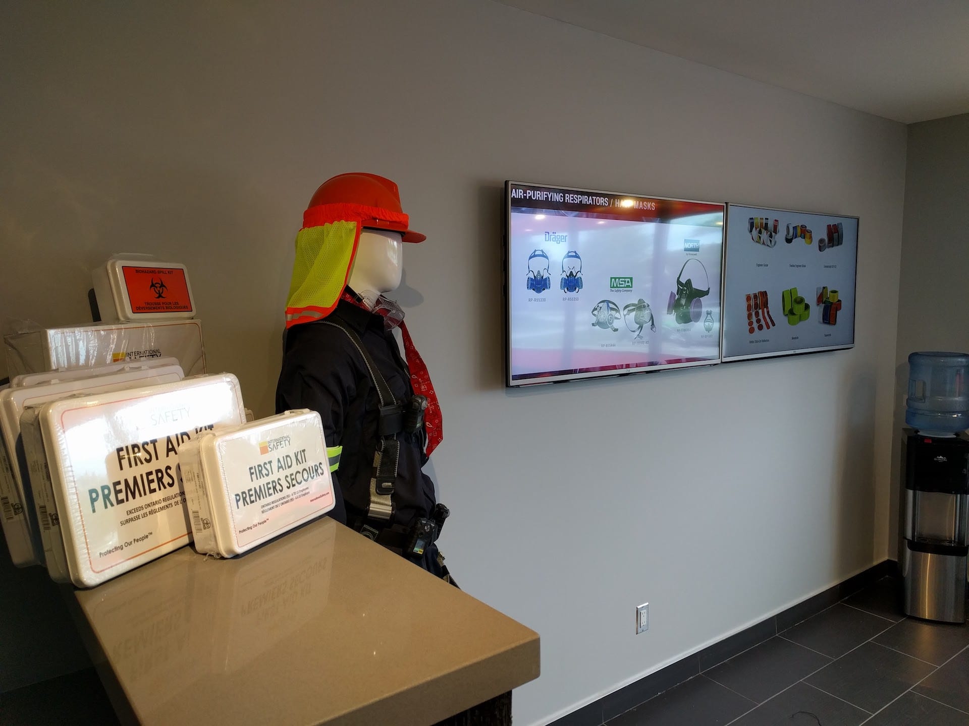 Digital signage for PPE, health and safety equipment sellers
