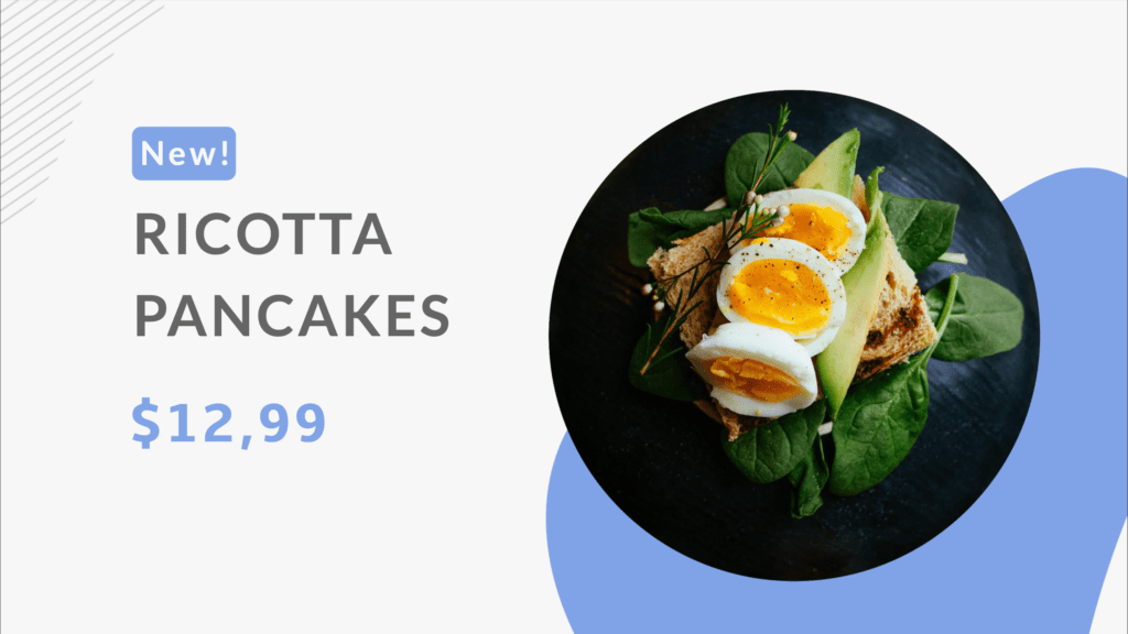 Menu Item Feature Digital Signage Template