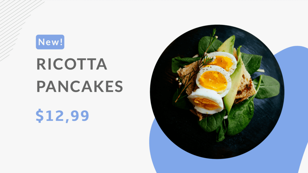 Menu Item Feature Digital Signage Template