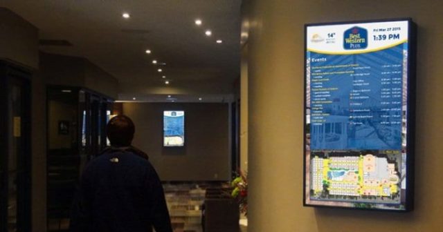 lobby digital signage cloud-based software for companies