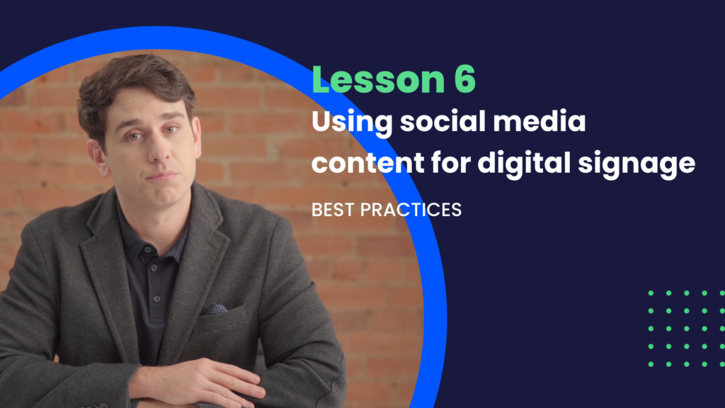 using social media content for digital signage