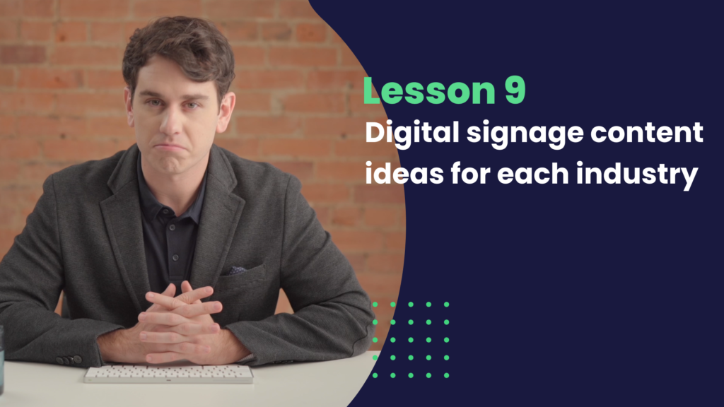 digital signage content ideas for each industry